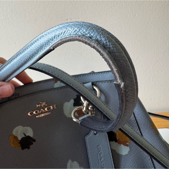 Coach Light Blue Floral crossbody purse - Picture 12 of 15